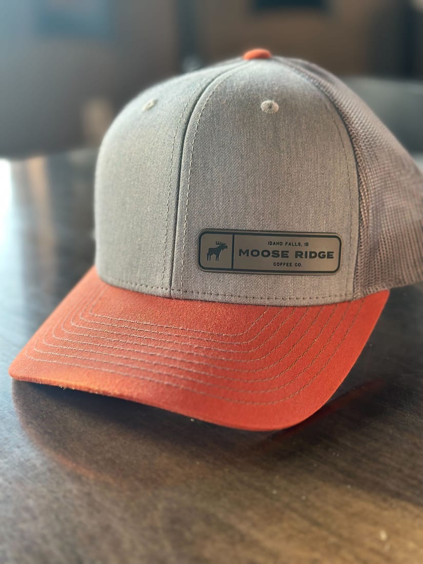 Moose Ridge rust and gray trucker hat